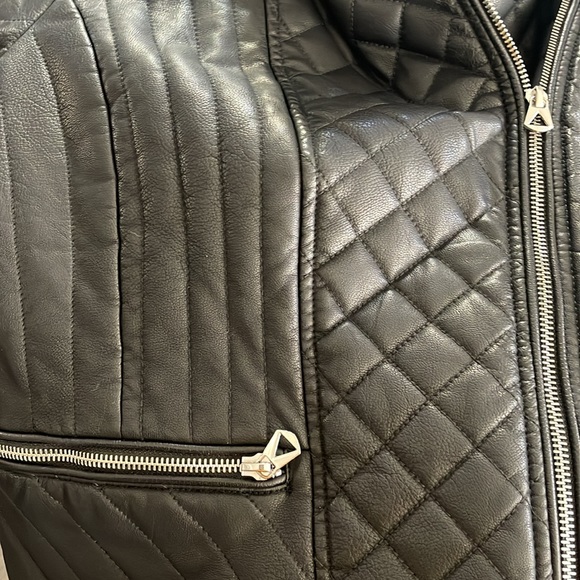 Guess Asymmetrical Moto Style Jacket Sz L - Picture 10 of 10